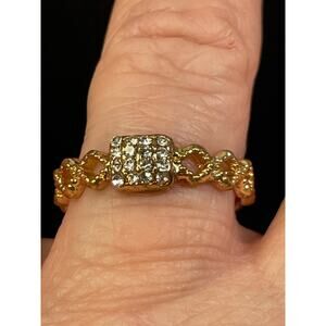 Women's Gold CZ Ring EUC 7.5